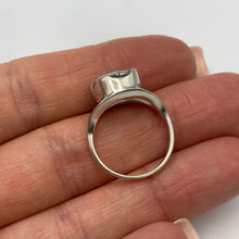 Load image into Gallery viewer, Vintage 925 Sterling Silver statement ring with cubic zirconia, women's size 6, featuring intricate design and sparkling stones.