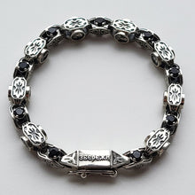 Load image into Gallery viewer, 925 Sterling Silver Orthodox Onyx Heavy Bracelet Save & Protect Handmade Ukraine