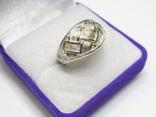 Load image into Gallery viewer, Vintage Sterling Silver 925 Woven Band Ring – Size 8.5 | Contemporary Design