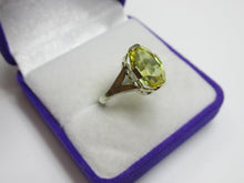 Load image into Gallery viewer, Vintage USSR 875 Silver Citrine Ring – Art Deco-Inspired Geometric Openwork, Size 7.75