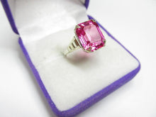 Load image into Gallery viewer, Vintage USSR 875 Silver Amethyst Solitaire Ring – Size 6.5 | Retro Geometric Design