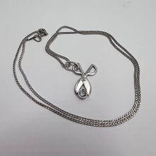 Load image into Gallery viewer, Back View of Vintage 925 Sterling Silver Scissors Pendant with 925 Hallmark