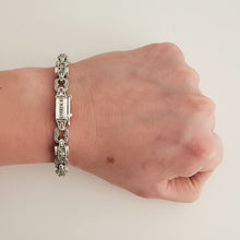 Load image into Gallery viewer, 925 Sterling Silver Orthodox Bracelet Save & Protect with Icons Blackened Handmade Ukraine