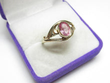 Load image into Gallery viewer, Vintage USSR Soviet 875 Silver Amethyst Solitaire Ring – Size 9.5 | 18K Gilt Bezel