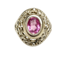Load image into Gallery viewer, Vintage Russian Soviet Sterling Silver 875 Ring Amethyst ,Women's Jewelry Size 6.5 us