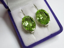 Load image into Gallery viewer, Vintage Russian Soviet earrings in sterling silver 875 with Alpanite, featuring intricate women's jewelry design.