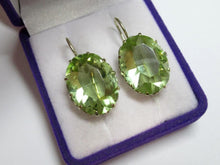 Load image into Gallery viewer, Vintage Soviet Russian earrings in sterling silver with Alpanite, featuring intricate women's jewelry design.