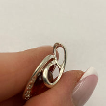Load image into Gallery viewer, Back View of Vintage Sterling Silver Amber Pendant with 925 Hallmark