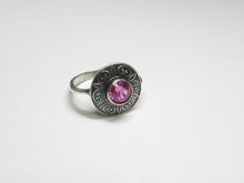 Load image into Gallery viewer, Detailed Etched Floral and Scroll Design on Vintage USSR 875 Silver Ring