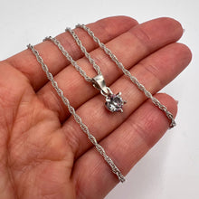 Load image into Gallery viewer, Brilliant Round Cubic Zirconia Set in 925 Sterling Silver Pendant