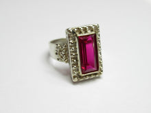 Load image into Gallery viewer, Detailed Granulated and Beaded Frame on Vintage USSR 875 Silver Tourmaline Ring