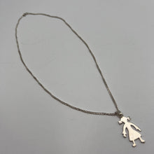 Load image into Gallery viewer, Detailed Figure Design on Vintage Sterling Silver Girl Pendant