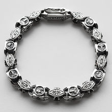 Load image into Gallery viewer, 925 Sterling Silver Orthodox Onyx Heavy Bracelet Save & Protect Handmade Ukraine