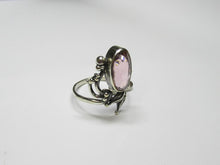 Load image into Gallery viewer, Vintage Soviet Amethyst Solitaire Ring – USSR 875 Silver, Swirl Design, Size 9