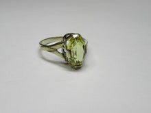 Load image into Gallery viewer, Vintage USSR 875 Silver Citrine Ring – Art Deco-Inspired Geometric Openwork, Size 7.75