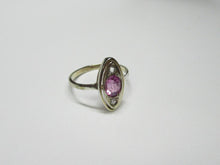 Load image into Gallery viewer, Vintage USSR 875 Silver Amethyst Ring – Gold-Tone Oval Design, Size 8.5