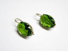 Load image into Gallery viewer, Vintage Russian Soviet sterling silver earrings with intricate Alpanite design, featuring traditional women's jewelry craftsmanship.