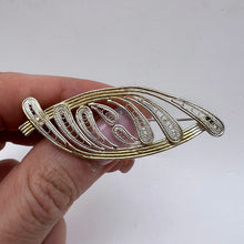 Load image into Gallery viewer, Detailed Openwork Filigree Pattern on Vintage USSR 960 Silver Brooch