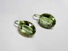 Load image into Gallery viewer, Vintage Russian Soviet sterling silver earrings with Alpanite, women's jewelry featuring intricate traditional design.