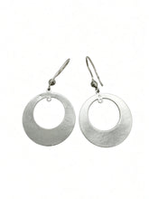Load image into Gallery viewer, Side View of Vintage Soviet 875 Silver Amethyst Drop Earrings