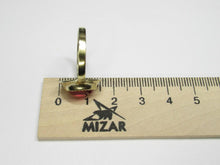 Load image into Gallery viewer, Profile View of Vintage USSR 875 Silver 18K Gold-Plated Tourmaline Ring