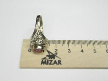 Load image into Gallery viewer, Vintage USSR 875 Silver Amethyst Ring – Pink Oval Gemstone Filigree Statement Ring, Size 7.75