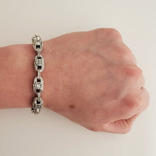 Load image into Gallery viewer, 925 Sterling Silver Orthodox Bracelet Save & Protect with Icons Blackened Handmade Ukraine