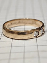 Load image into Gallery viewer, Interior Engraving Detail on Vintage 14K Gold Diamond Band Ring