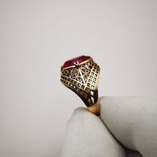 Load image into Gallery viewer, Detailed Openwork Filigree Design on Vintage Soviet Rose Gold Ring
