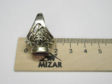 Load image into Gallery viewer, Vintage USSR 875 Silver Amethyst Statement Ring – Large Oval Pink Gemstone, Wide Filigree Band, Size 6.5