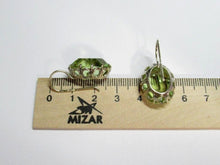 Load image into Gallery viewer, Vintage Russian Soviet sterling silver earrings with intricate Alpanite design, women's jewelry by Fezba Market.