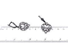 Load image into Gallery viewer, Intricate Openwork Filigree Heart Design in Vintage Sterling Silver Earrings