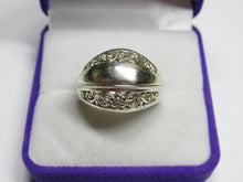 Load image into Gallery viewer, Vintage Sterling Silver 925 Wide Band Ring – Size 7.75 | Retro Floral Openwork