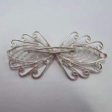 Load image into Gallery viewer, Intricate Handmade 960 Silver Butterfly Brooch with Decorative Filigree