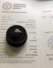 Load image into Gallery viewer, Handcrafted 14K White Gold Ring with 1.37ct D VS1 Center Diamond and Side Accents