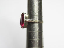 Load image into Gallery viewer, Elegant Vintage USSR 875 Sterling Silver Ruby Ring with Classic Bezel Setting