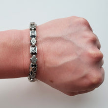Load image into Gallery viewer, 925 Sterling Silver Orthodox Onyx Heavy Bracelet Save & Protect Handmade Ukraine