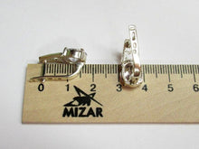 Load image into Gallery viewer, Vintage Russian earrings in sterling silver 925 with gold 9K accents, featuring intricate design, women's jewelry, lightweight 5.66g