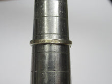 Load image into Gallery viewer, Close-up of the Soviet 875 silver hallmark and maker's mark stamped on the band of a gilt amethyst filigree ring.