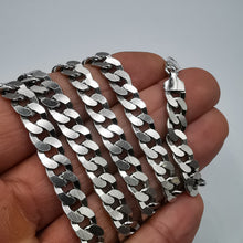 Load image into Gallery viewer, Unisex Vintage Heavy Cuban Link Chain Necklace in Solid 925 Sterling Silver