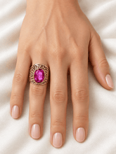 Load image into Gallery viewer, Vintage Soviet 875 Silver Amethyst Ring – Gilt Filigree Statement Ring Size 6.5 US