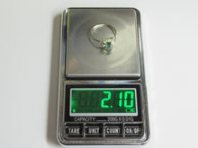 Load image into Gallery viewer, Vintage 925 Sterling Silver Tourmaline and CZ Halo Ring Ready to Wear