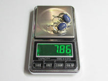 Load image into Gallery viewer, Vintage USSR 916 Silver Lapis Lazuli Ring and Earrings Set Ready to Wear