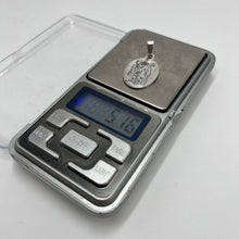 Load image into Gallery viewer, Vintage 925 Sterling Silver Love Story Pendant with engraved design, Italian family jewelry style, featuring detailed craftsmanship.