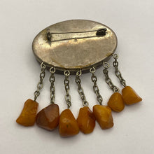 Load image into Gallery viewer, Vintage Soviet Baltic Amber Brooch Ready to Wear