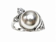 Load image into Gallery viewer, Vintage Sterling Silver 925 CZ Ring – Size 10.75 | Swirl Design