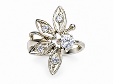 Load image into Gallery viewer, Vintage Russian Sterling Silver 925 Ring Cubic Zirconia , Women's Jewelry Size 7.25 us