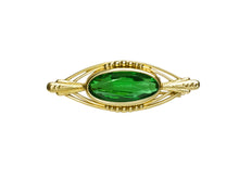 Load image into Gallery viewer, Vintage Soviet Russian 875 Silver Green Alpanite Brooch – 16.72g | Art Deco Retro