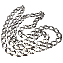 Load image into Gallery viewer, Rare Vintage 925 Sterling Silver Heavy Chain Necklace, Signed Statement Jewelry