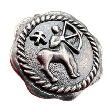 Load image into Gallery viewer, Vintage USSR 925 Sterling Silver Archer Pendant, Symbolic Bow and Arrow Charm, Collectible Jewelry